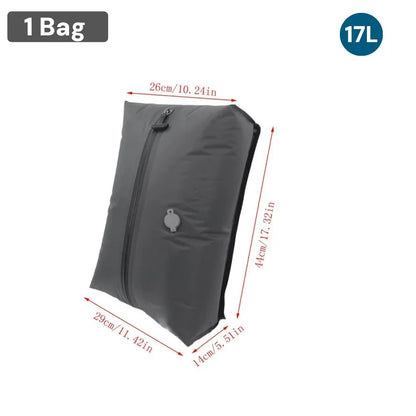 Vacuum Compression Storage Bags，Waterproof Space Saver Packing Cubes for Clothes Travel Luggage Organizer Moisture Proof Bag