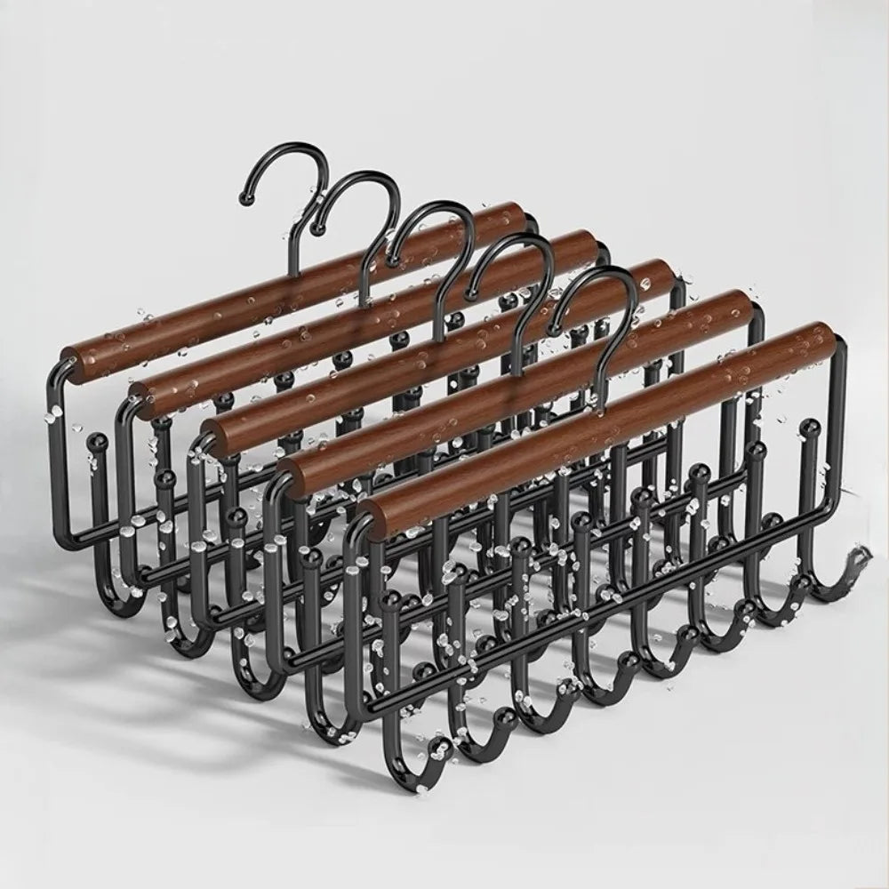 Hanger for Closet Organizer Wardrobe Organizer Clothes Hat and Bag Hook Metal Wall Mounted Coat Rack with 8 Storage Hooks