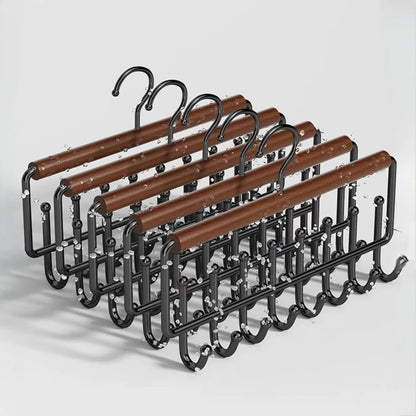 Hanger for Closet Organizer Wardrobe Organizer Clothes Hat and Bag Hook Metal Wall Mounted Coat Rack with 8 Storage Hooks