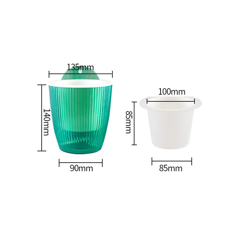 Wall Mounted Plastic Potted Plant Flowerpot Creative Wall Hanging Planter Self Watering Planter Pots Home Wall Decoration