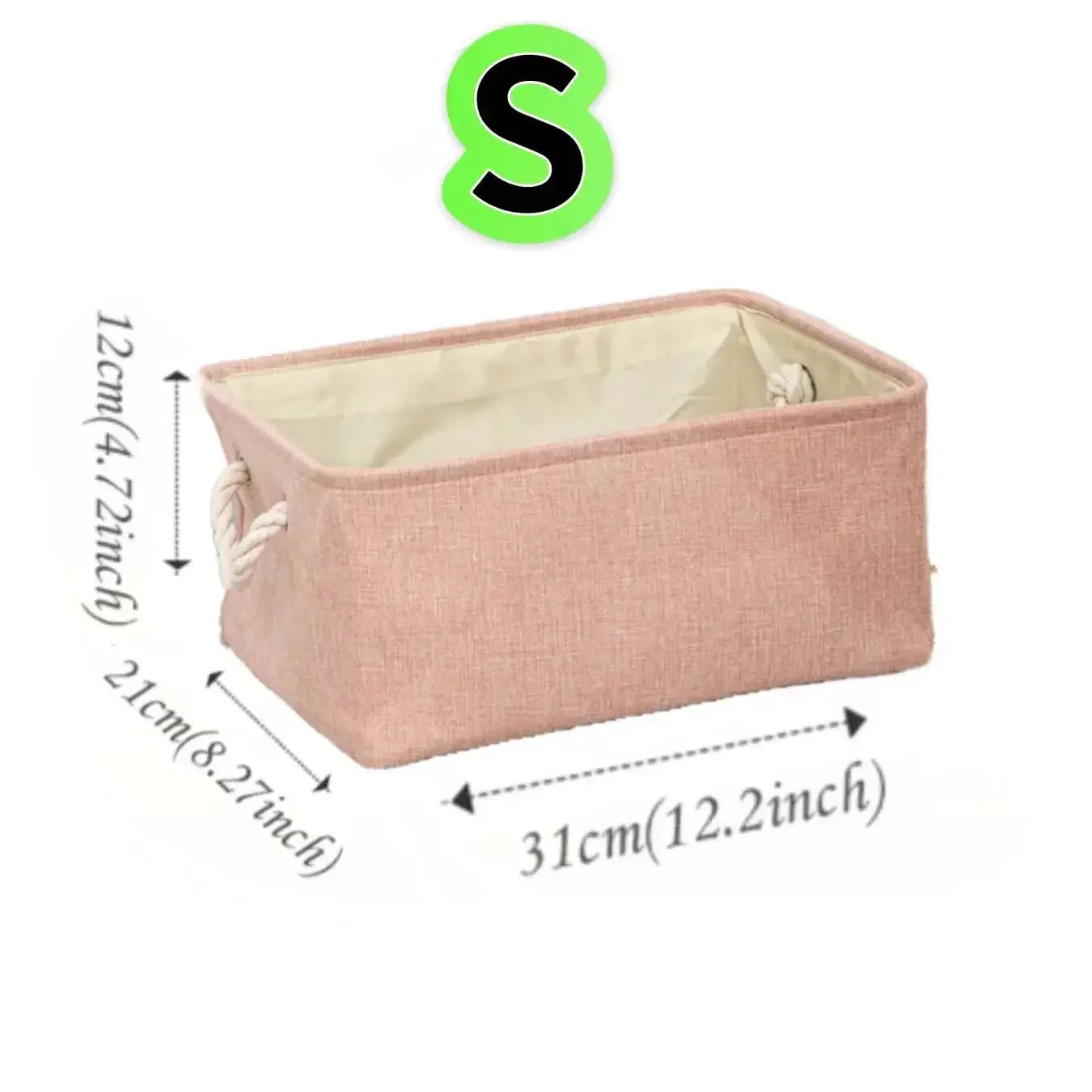 Folding Linen Storage Box with Handles Space-Saving Cube Organizer Basket for Home Supplie Baby Toys Clothes Books Organizer