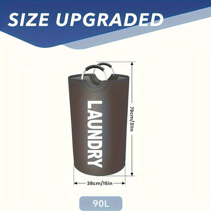 90L Laundry Basket Waterproof Laundry Hamper Laundry Bag with Handles Clothes Hamper Stands up Well Laundry Basket Easy Storage
