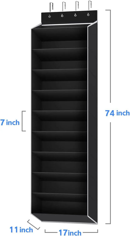 10 Tiers Large over the Door Shoe Organizer Hanging Shoe Rack with Deep Pockets for Storage Door Storage Solution