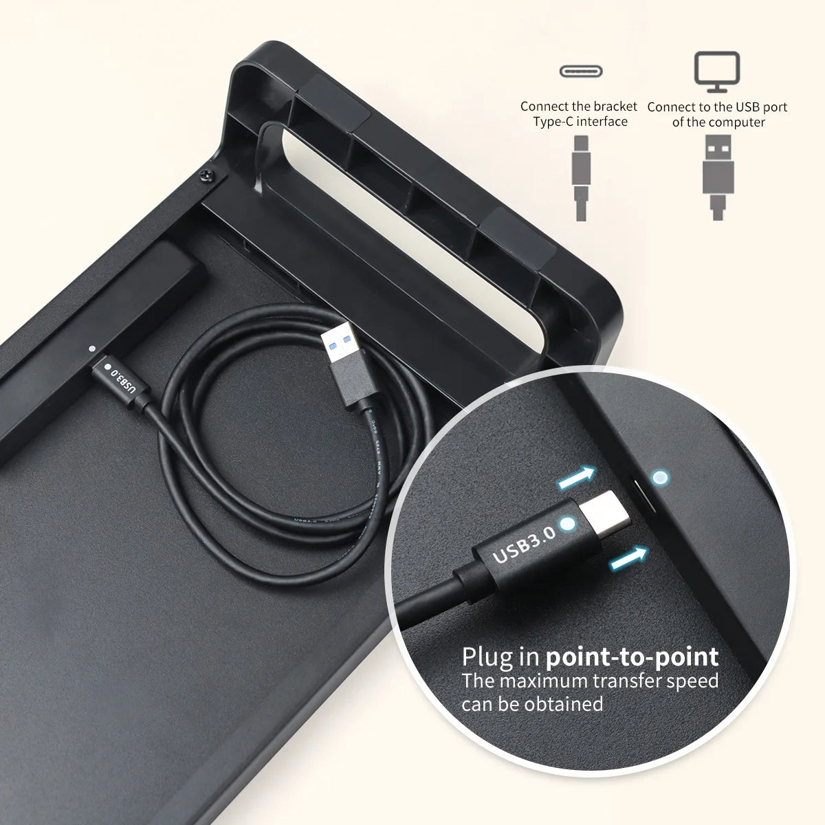 Monitor Stand Desk Monitor Stand Riser with USB 3.0 Hub Lightweight Sturdy Aluminium ABS Material Monitor Desk Shelf