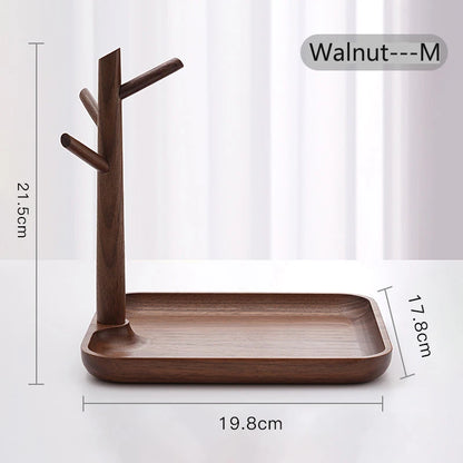 Hemu Key Storage Tray for Entrance Foyer Creative Tree Hanging Shelf Desktop Decoration Living Room Key Hanger Display Frame