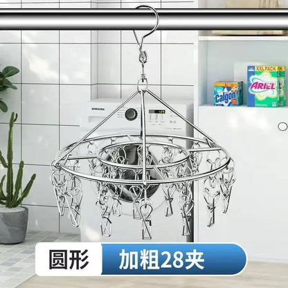 Stainless Steel Windproof Clothespin Laundry Hanger Clothesline Sock Towel Bra Drying Rack Clothes Peg Hook Airer Dryer