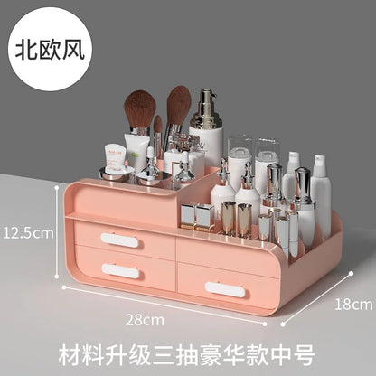 Desktop Makeup Organizer Cosmetic Storage Box Jewelry Nail Polish Drawer Organizer Container Lipstick Sorting Sundries Cases