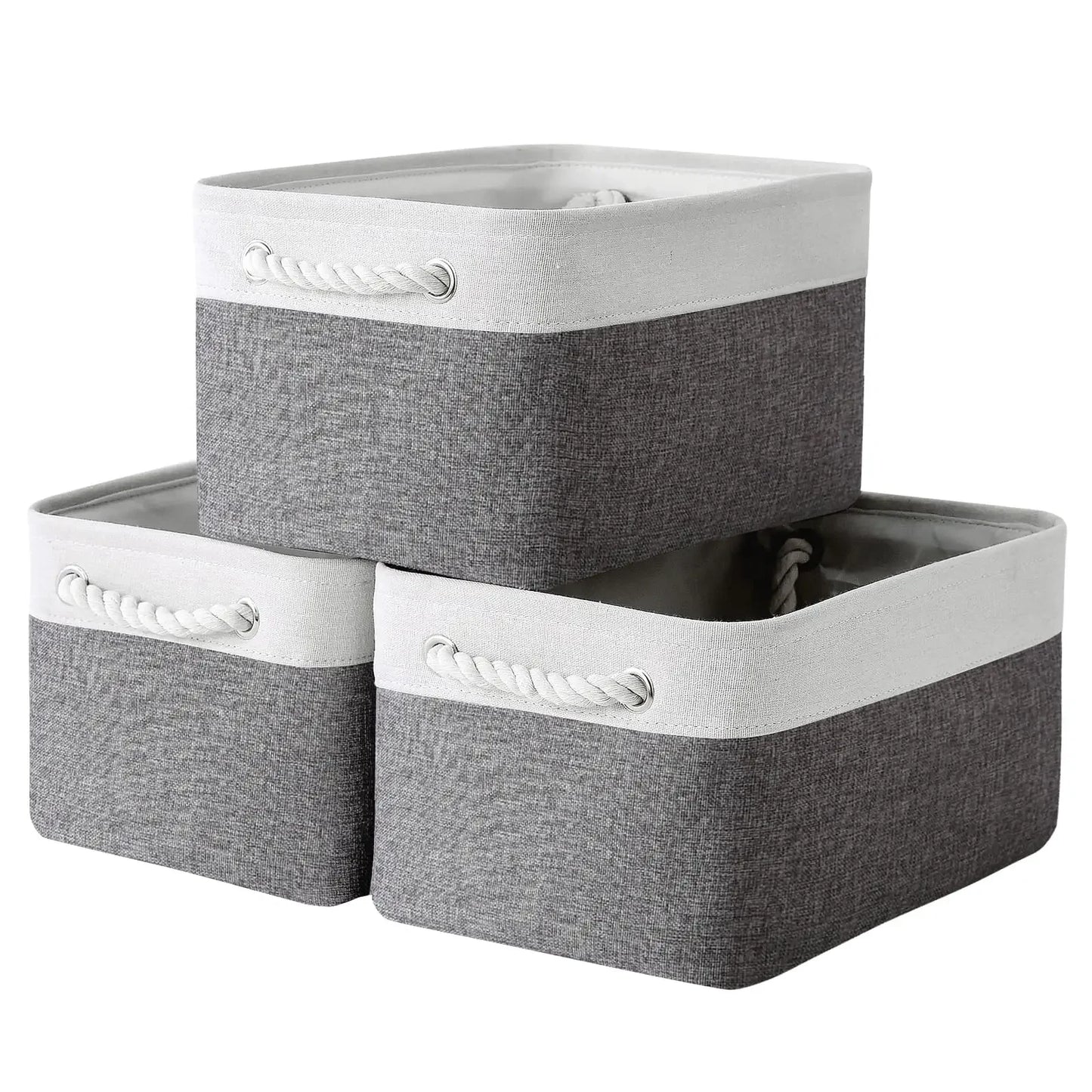 Folding Linen Storage Box with Handles Space-Saving Cube Organizer Basket for Home Supplie Baby Toys Clothes Books Organizer