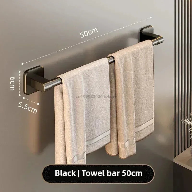 Towel Rack Door Hanger Shelf over Door Towel Bar Hanging Holder Stainless Steel Bathroom Kitchen Cabinet Shelf Bathroom Hardware