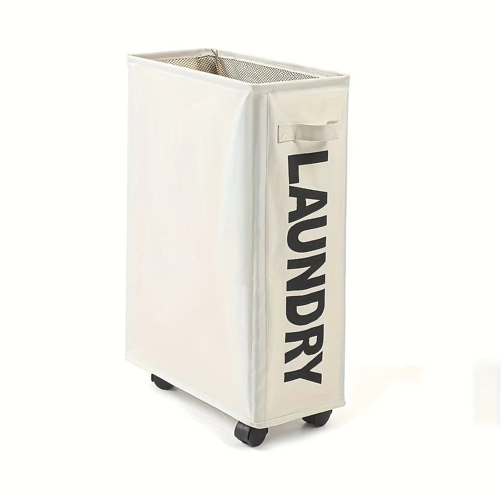 Large Capacity Foldable Laundry Hamper with Wheels - Multi-Functional Storage Basket for Dorm, Home, Gym | Durable Oxford Cloth