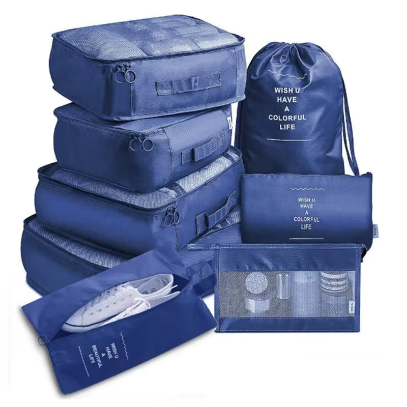 6/8Pcs Set Travel Bag Organizer Clothes Luggage Travel Organizer Blanket Shoes Organizers Bag Suitcase Pouch Packing Cubes