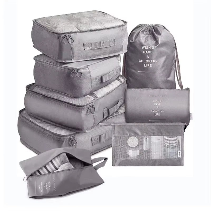 6/8Pcs Set Travel Bag Organizer Clothes Luggage Travel Organizer Blanket Shoes Organizers Bag Suitcase Pouch Packing Cubes