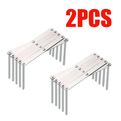1Pc Pot Lid Rack Pan Lid Organizer Retractable Foldable Stainless Steel Plate Holder Shelf Tableware Storage Kitchen Gadgets