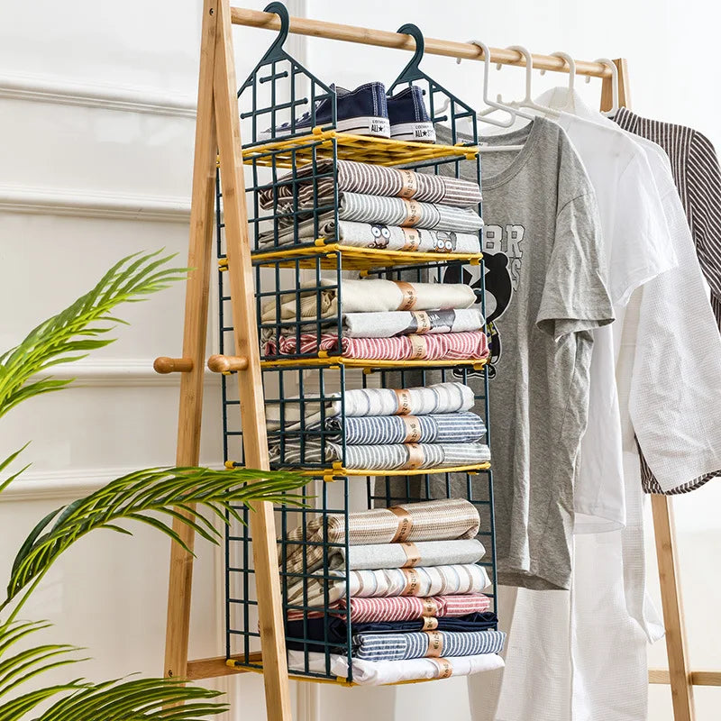 Clothes Storage Wardrobe Hanging Organizer Cabinets Hanger Home Handbag Holder Clothing Organization Dressing Room System Closet