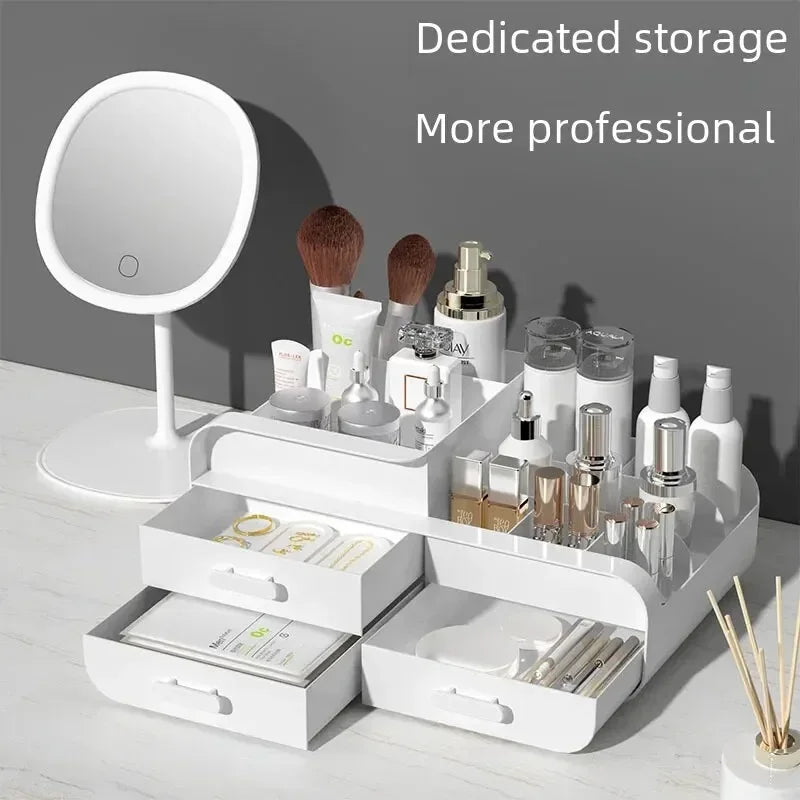 Desktop Makeup Organizer Cosmetic Storage Box Jewelry Nail Polish Drawer Organizer Container Lipstick Sorting Sundries Cases