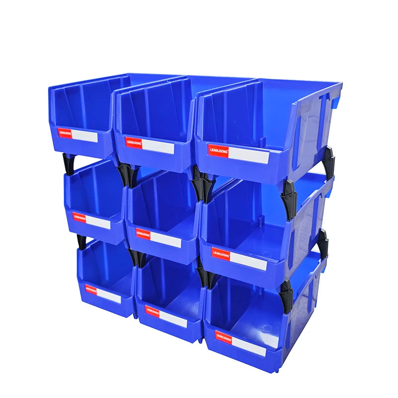 Plastic Stackable Storage Bins Screw Storage Boxes Stackable Bin Parts Storage Organizer Garage Storage Bins (9Pcs)