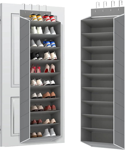 10 Tiers Large over the Door Shoe Organizer Hanging Shoe Rack with Deep Pockets for Storage Door Storage Solution