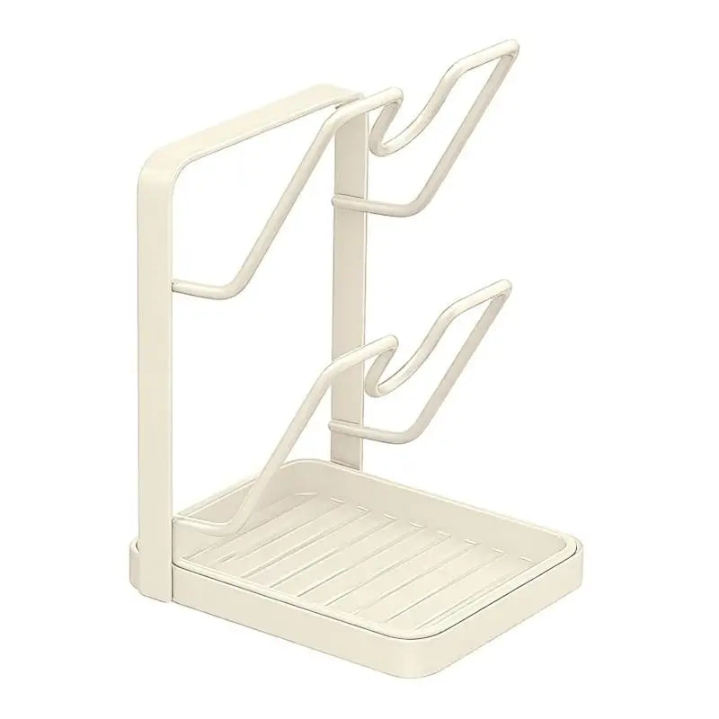 Kitchen Pot Lid Storage Rack Pot Lid Holder with Tray Lid Holder While Cooking Lid and Spoon Rest Kitchen Organizer Stand