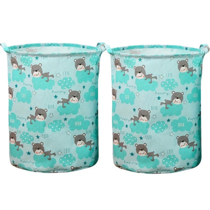 Foldable Fabric Laundry Basket Clothes Hamper Storage Bin for Home Toy Organizer