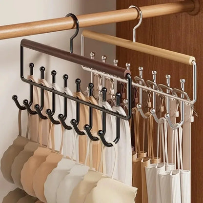 Hanger for Closet Organizer Wardrobe Organizer Clothes Hat and Bag Hook Metal Wall Mounted Coat Rack with 8 Storage Hooks