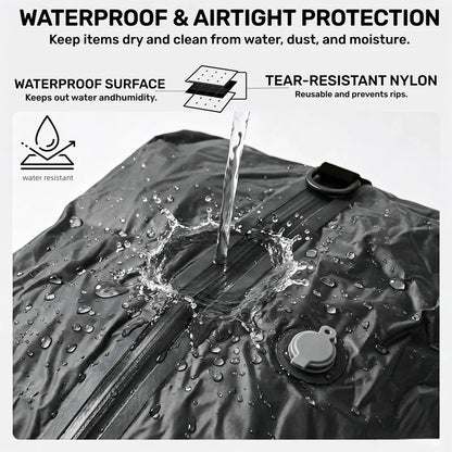 Compression Vacuum Bags for Travel Essentials Gadgets, Space Saver Suitcase Luggage Organizer Traveling Duffle Bag for Clothes