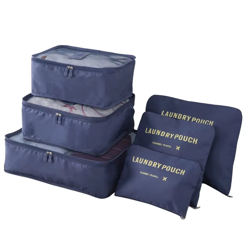 6/8Pcs Set Travel Bag Organizer Clothes Luggage Travel Organizer Blanket Shoes Organizers Bag Suitcase Pouch Packing Cubes
