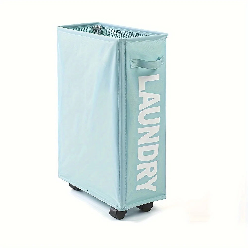 Large Capacity Foldable Laundry Hamper with Wheels - Multi-Functional Storage Basket for Dorm, Home, Gym | Durable Oxford Cloth