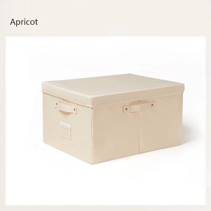 Fabric Foldable Storage Box with Lid Organizer for Clothes Large Capacity Quilt Blanket Toy Storage Closet Wardrobe Organizer