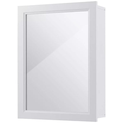 Costway room Mirror Cabinet Wall Mounted Kitchen Medicine Storage Adjustable Shelf