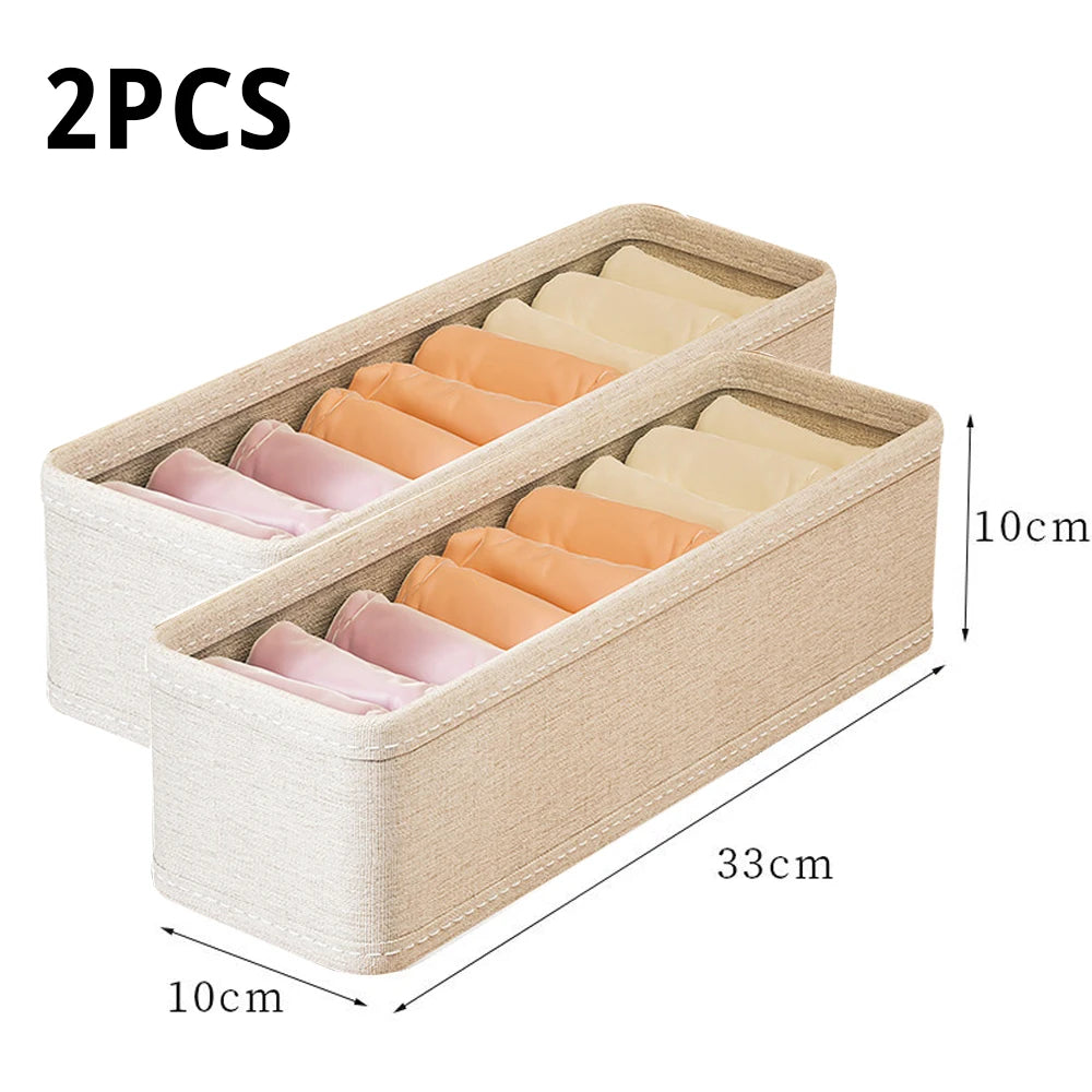 Drawer Style Underwear Socks Storage Box Folding Washable Storage Basket Wardrobe Closet Organizer Box for Socks Underwear Tie
