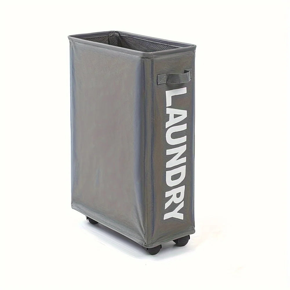 Large Capacity Foldable Laundry Hamper with Wheels - Multi-Functional Storage Basket for Dorm, Home, Gym | Durable Oxford Cloth