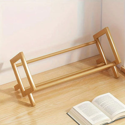 Desktop Bookshelf Home Living Room Small Decoration Bamboo Decorative Shelf Desk Multi-Shelf Bookcase Storage Shelf
