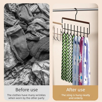 Hanger for Closet Organizer Wardrobe Organizer Clothes Hat and Bag Hook Metal Wall Mounted Coat Rack with 8 Storage Hooks