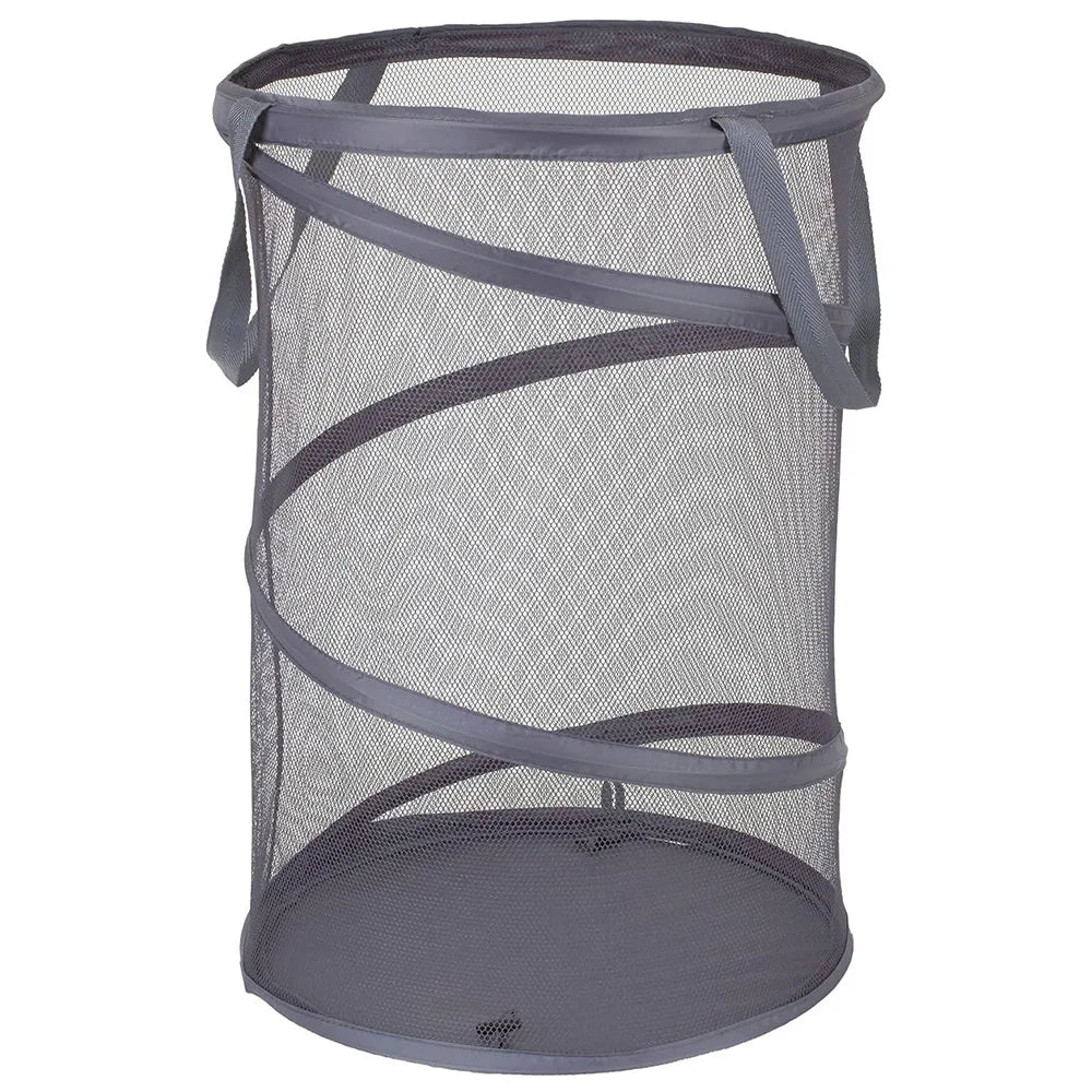 Mesh Popup Laundry Hamper Collapsible Laundry Basket Extra Large Capacity Foldable Clothing Storage Basket with Handles