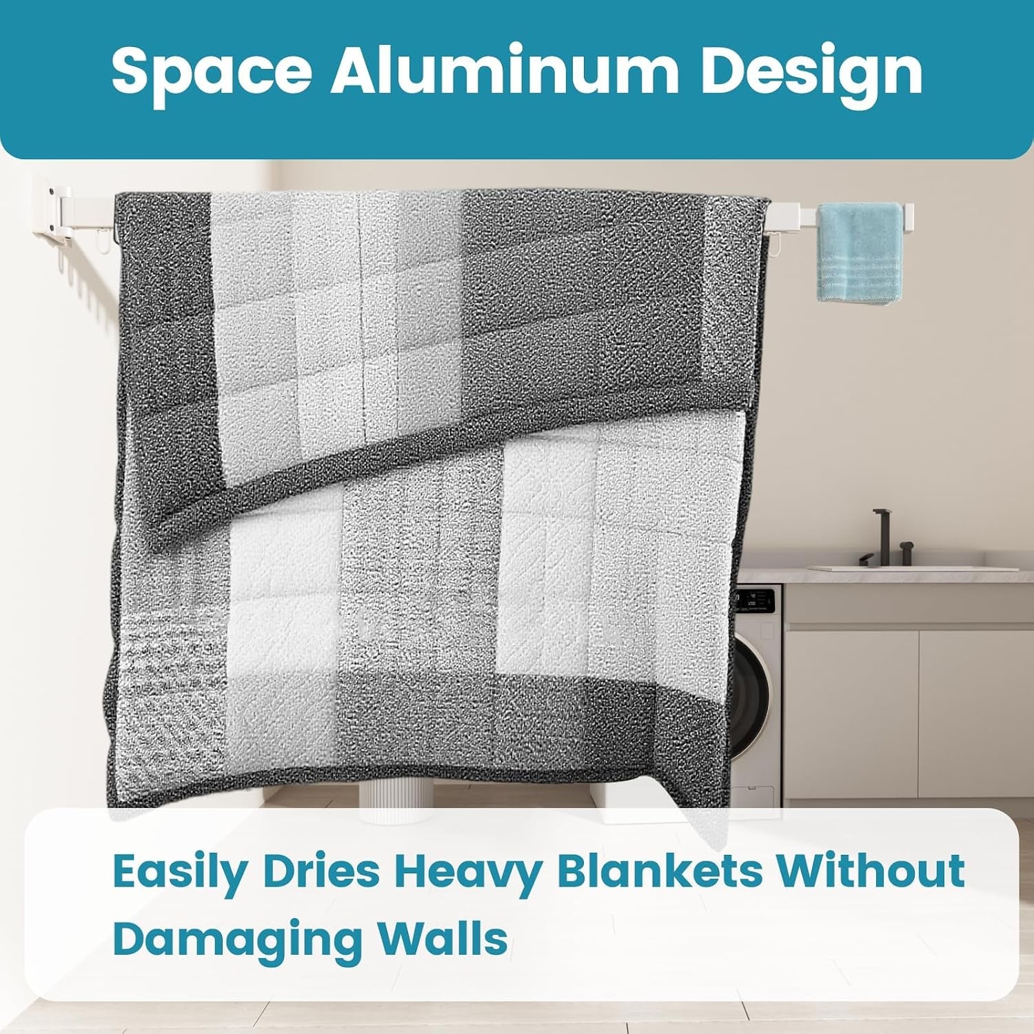 Clothes Drying Rack Wall Mounted, Laundry Drying Rack Collapsible