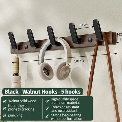 Wood Hooks Strong Hook Wall Hanger Sticker Hanging Coat Rack Clothes Hanger Shower Robe Hook Kitchen Bathroom Towel Hooks