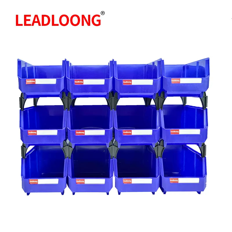 Plastic Stackable Storage Bins Screw Storage Boxes Stackable Bin Parts Storage Organizer Garage Storage Bins (9Pcs)