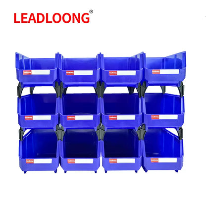 Plastic Stackable Storage Bins Screw Storage Boxes Stackable Bin Parts Storage Organizer Garage Storage Bins (9Pcs)