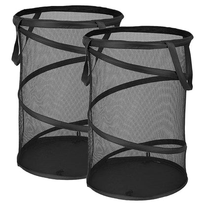 Mesh Popup Laundry Hamper Collapsible Laundry Basket Extra Large Capacity Foldable Clothing Storage Basket with Handles