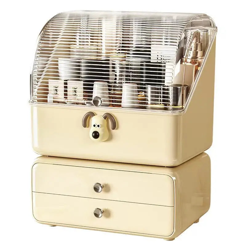 1PCS Cosmetics Storage Box Makeup Organizer Large Capacity Dust-Proof Jewelry Storage Drawer for Cotton Pads Swabs Bathroom Box
