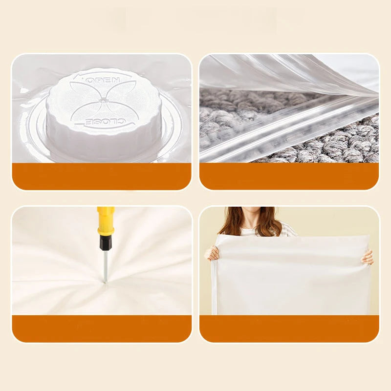 Latex Mattress Vacuum Storage Bags Clothes Quilt Seal Vacuum Packed Bags Sponge Mats Compression Bags for Travel