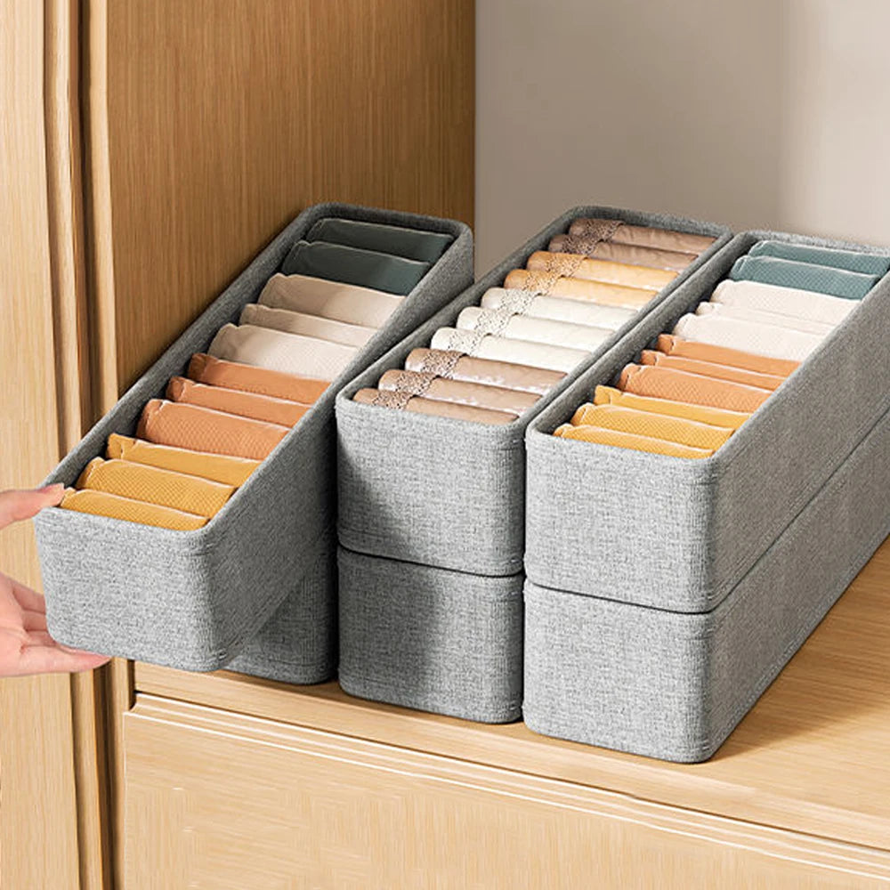 Drawer Style Underwear Socks Storage Box Folding Washable Storage Basket Wardrobe Closet Organizer Box for Socks Underwear Tie
