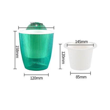Wall Mounted Plastic Potted Plant Flowerpot Creative Wall Hanging Planter Self Watering Planter Pots Home Wall Decoration