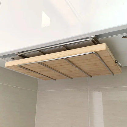 Under Cabinet Cutting Board Organizer Holder Kitchen Hanging Chopping Board Pot Lid Kitchenware Storage Rack Stainless Steel