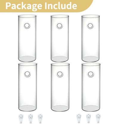 3/6Pack Wall Hanging Glass Planters Plant Terrarium Holders Wall Hanging Transparent Planter Garden Living Room Wall Decor