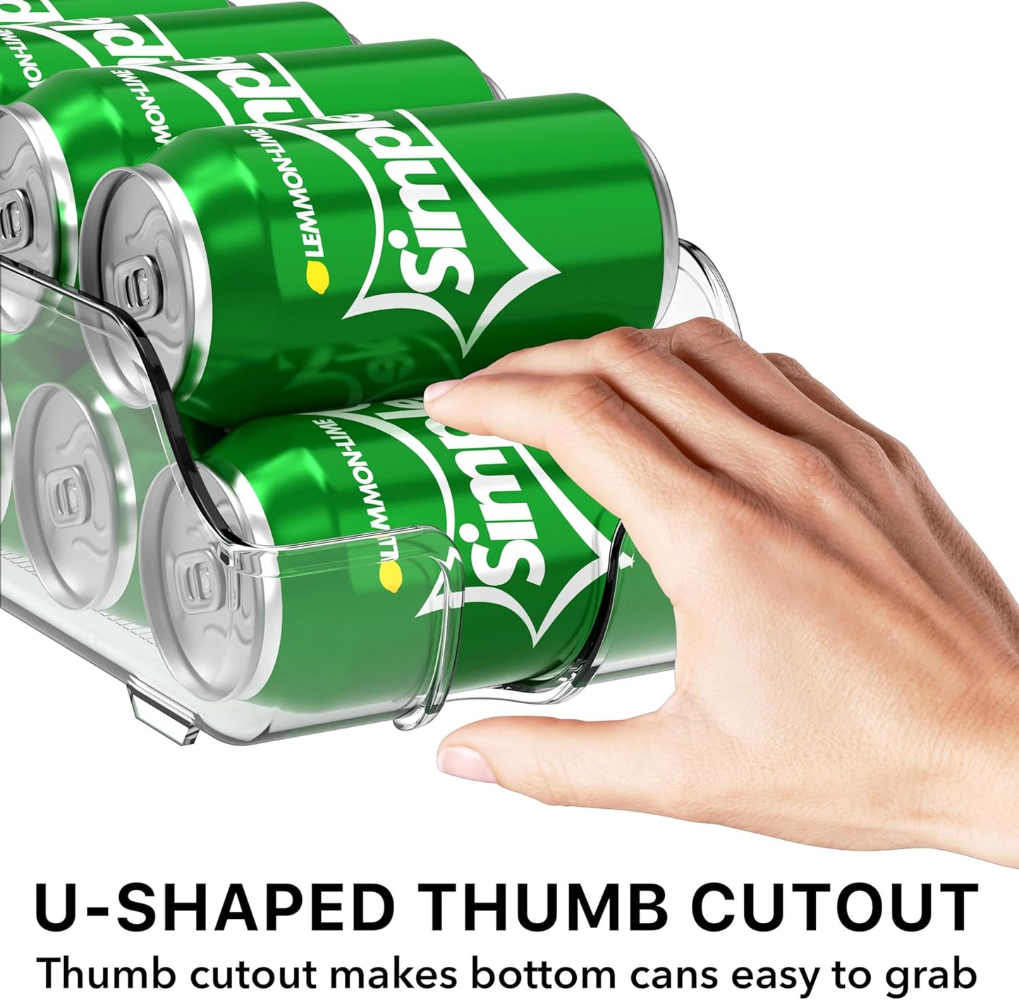 Soda Can Organizer and Dispenser Set for Refrigerator or Pantry, 2-Pack