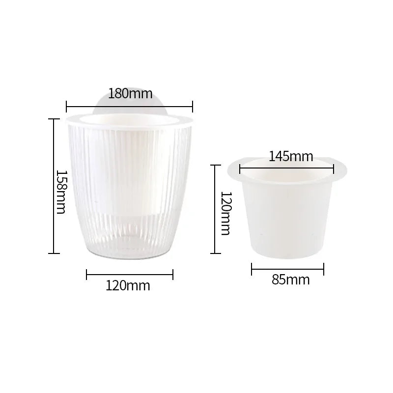 Wall Mounted Plastic Potted Plant Flowerpot Creative Wall Hanging Planter Self Watering Planter Pots Home Wall Decoration