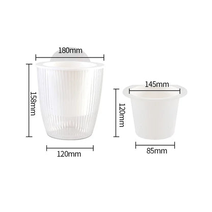 Wall Mounted Plastic Potted Plant Flowerpot Creative Wall Hanging Planter Self Watering Planter Pots Home Wall Decoration