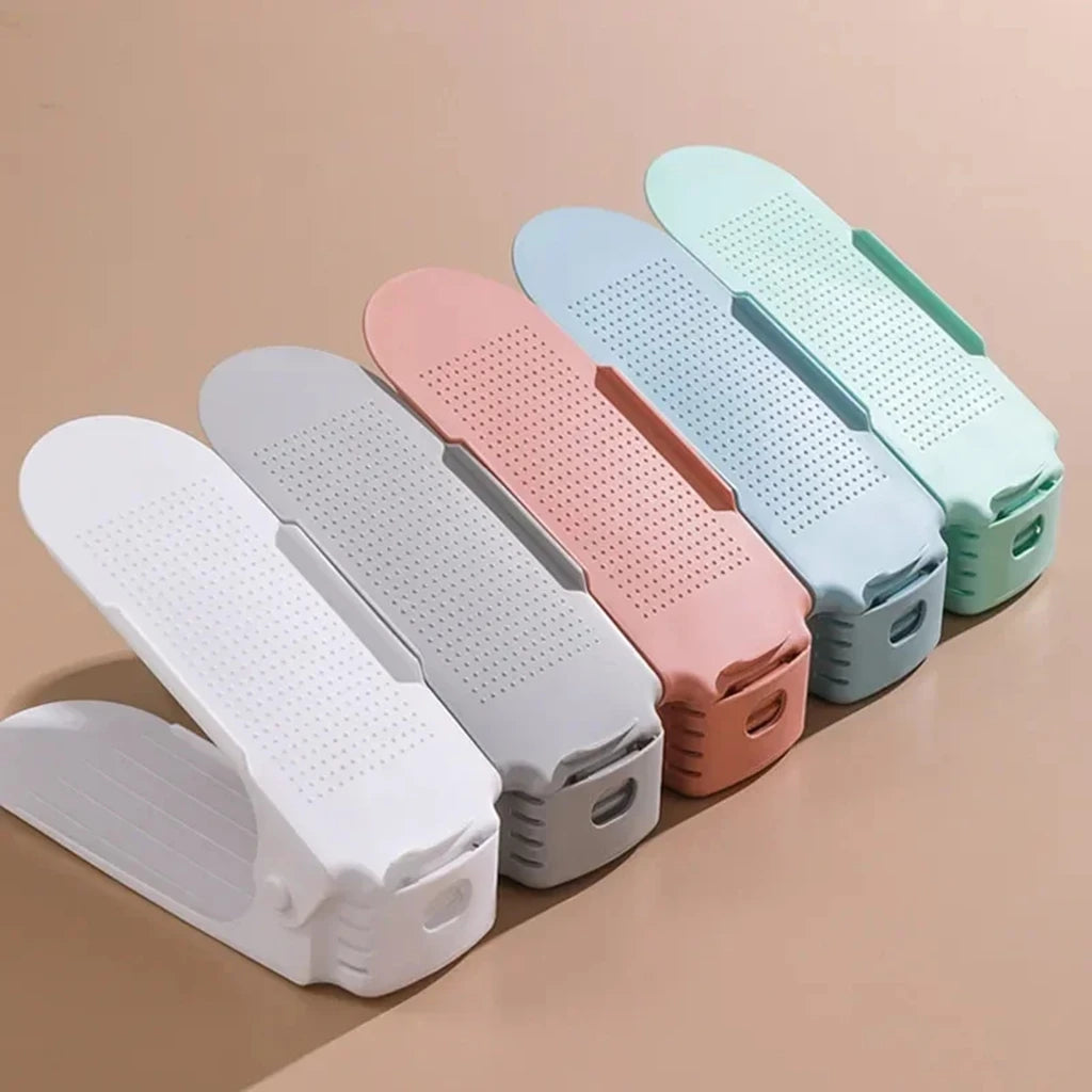 1Pcs Adjustable Shoe Rack Organizer Shoe Slot Space Saver Double-Layer Shoe Rack Organization Shoes Storage Rack Shoe Box