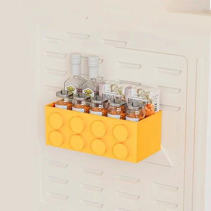 1/4Pc Magnetic Storage Box Kitchen No-Drill Refrigerator Storage Door Rack Building Block Wall Mounted Organizer Decor Holder